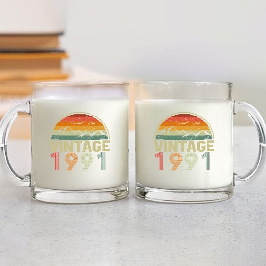 Discover Classic 30th Birthday Gift Idea Vintage 1991 Glass Mugs