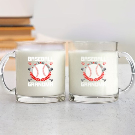 Discover Baseball Grandma Baseball Lover Glass Mugs