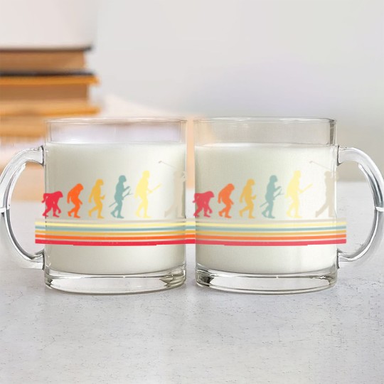 Discover Retro Golf Evolution Gift For Golfers & Golf Players Glass Mugs
