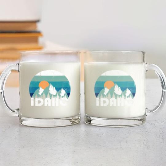 Discover Idaho State Retro Vintage Glass Mugs