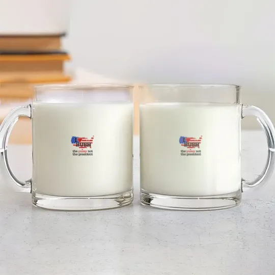Discover I Love Bush The Pussy Not The President Glass Mugs