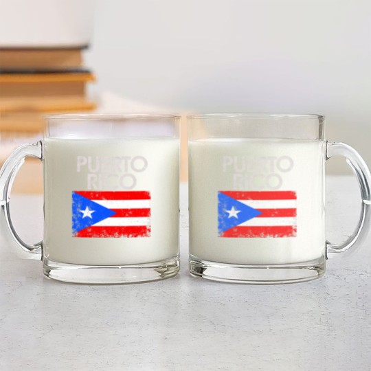 Discover Vintage Puerto Rico Rican Flag Glass Mugs