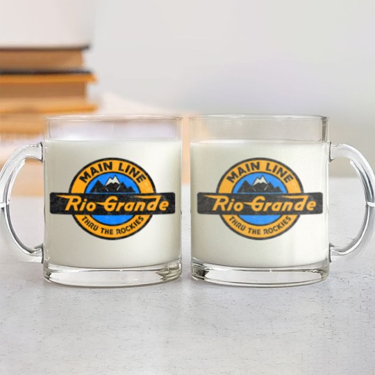 Discover D&RGW Denver and Rio Grande Western Railroad - Rio Grande - Glass Mugs