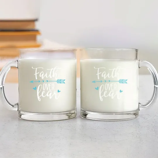 Discover Faith Over Fear - Faith Over Fear Apparel Glass Mugs