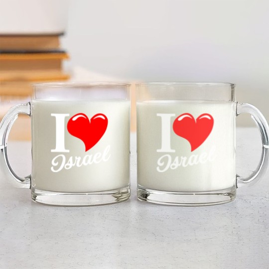 Discover I love Israel - Israel - Glass Mugs