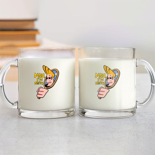 Discover Johnny Bravo™ "Man, I'm Pretty." Quote Essential Glass Mugs