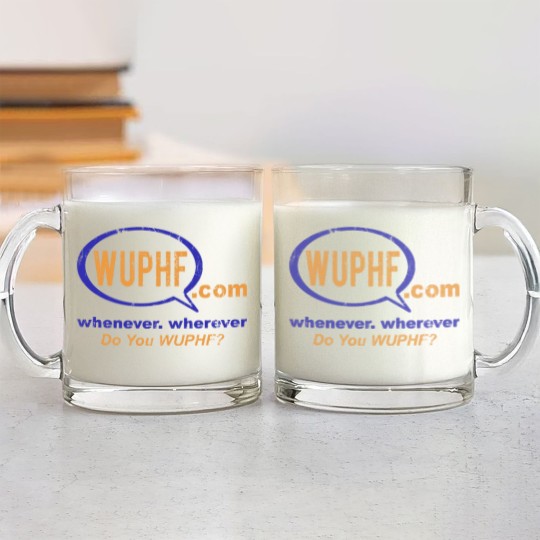 Discover WUPHF, distressed - The Office - Glass Mugs