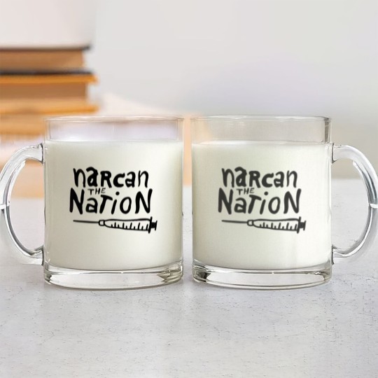 Discover Narcan the Nation (Black Letter) - Harm Reduction - Glass Mugs