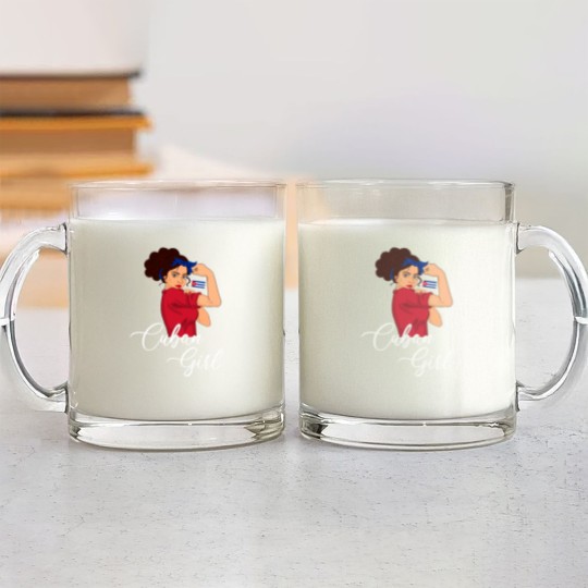 Discover Cuban Girl, Cubana Flag Cuban Girl Glass Mugs