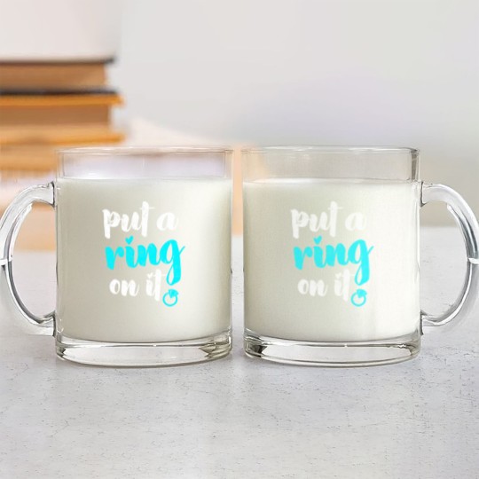 Discover Put a ring on it Glass Mugs