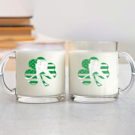 Discover Irish Hockey Player Shamrock St Patrick's Day Glass Mugs