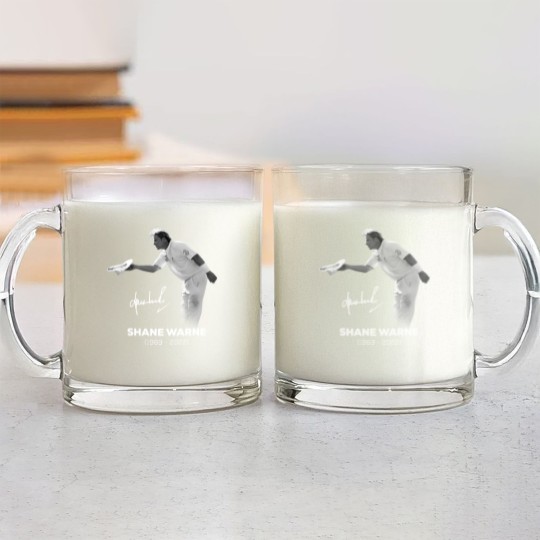 Discover RIP Shane Warne Signature Glass Mugs, Memories Shane Warne  1969-2022 Glass Mugs