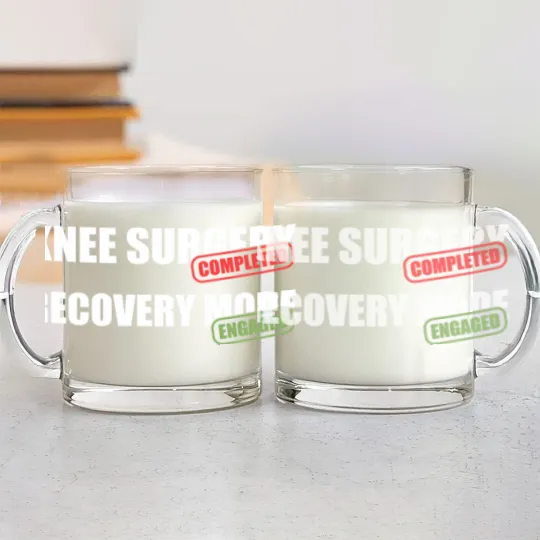 Discover Knee Surgery Completed Recovery Mode Knee Replacement Glass Mugs