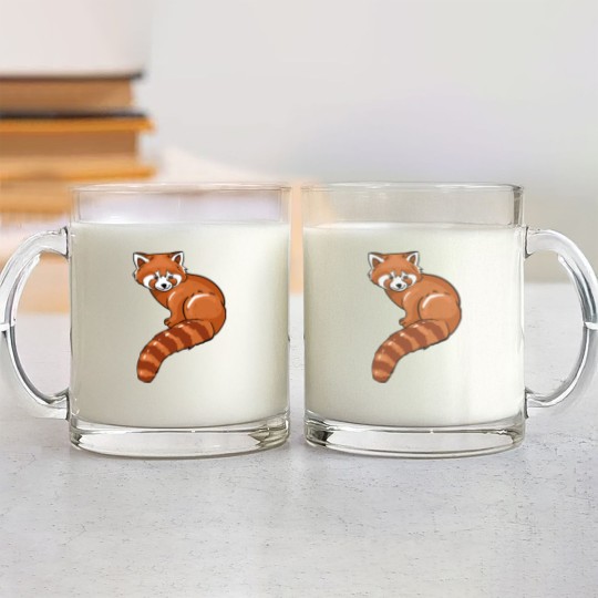 Discover Red Panda Lover Illustration Gifts Red Pandas Gift Glass Mugs