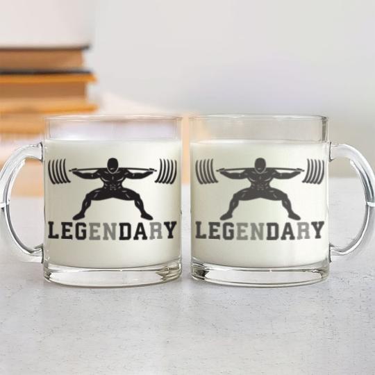Discover LEGENDARY - Leg Day - Squat Glass Mugs