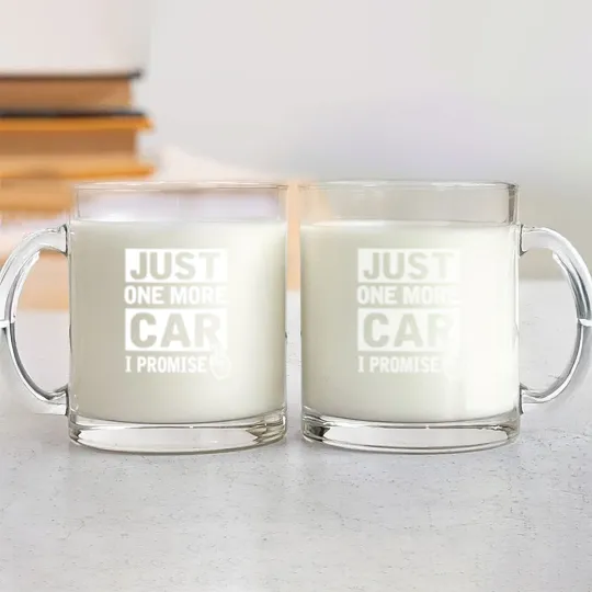 Discover Car - Just One More Car I Promise Funny Mechanic Glass Mugs