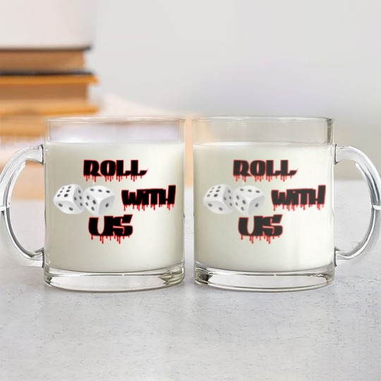 Discover Roll with US Vegas Dice Glass Mugs, Casino Bonus Glass Mugs