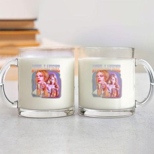 Discover Vintage 90s Avril Lavigne Glass Mugs