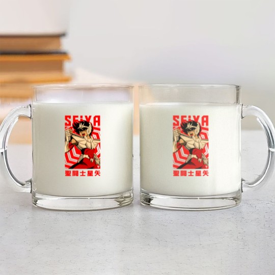 Discover Pegasus Seiya == Saint Seiya == Vintage Anime Design - Seiya - Glass Mugs