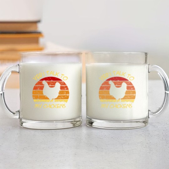 Discover Yep, I Talk To My Chickens Vintage - Yep I Talk To My Chickens Vintage - Glass Mugs