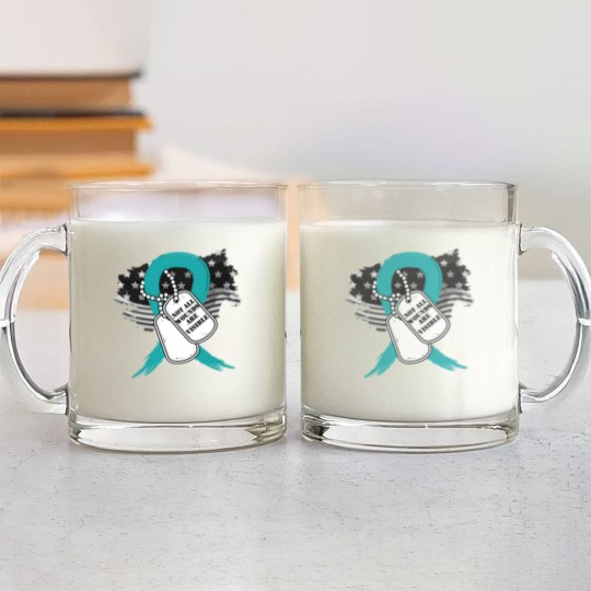 Discover Not all wounds are visible PTSD Awareness 22 Vete Glass Mugs