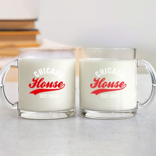 Discover Vintage Chicago house est. 1984 house music party Glass Mugs