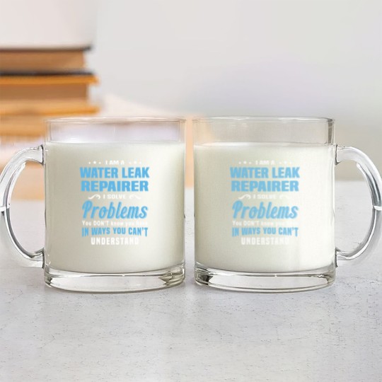 Discover Water Leak Repairer Glass Mugs
