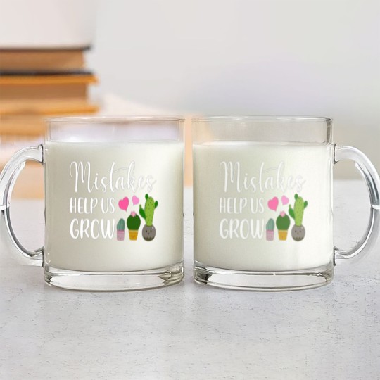 Discover Mistakes Help Us Grow For Teacher and Student Glass Mugs