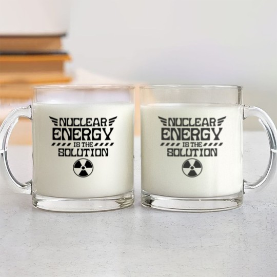 Discover Nuclear energy is the solution Atomic Fusion Clean Glass Mugs