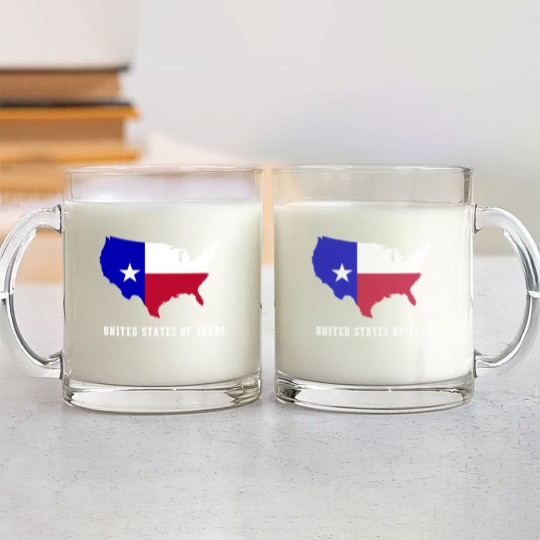 Discover United States of Texas Map or Lone Star State Fans Glass Mugs