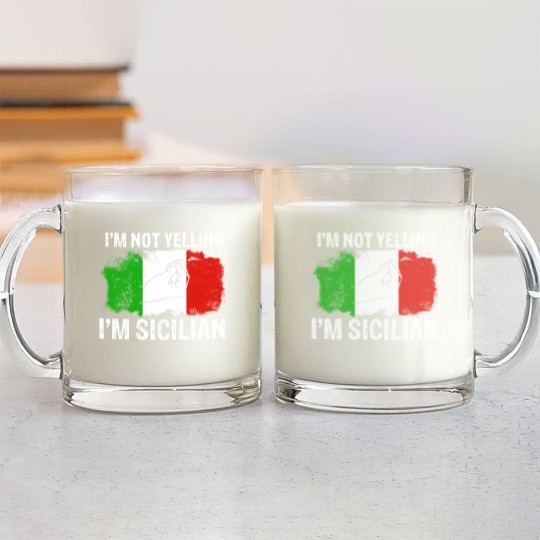 Discover Sicilian not yelling funny Italian Glass Mugs Glass Mugs