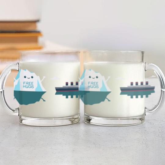 Discover Retro Funny Titanic Cruise Ship Iceberg 1912 Cruis Glass Mugs