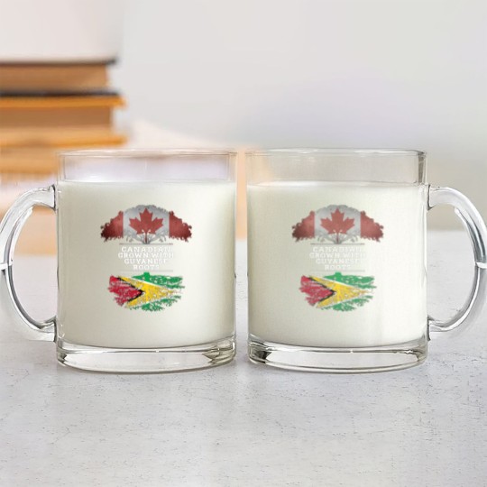 Discover Canadian Grown With Guyanese Roots - Gift for Guyanese With Roots From Guyana - Guyanese - Glass Mugs