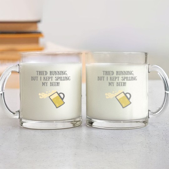 Discover Run with Beer Glass Mugs