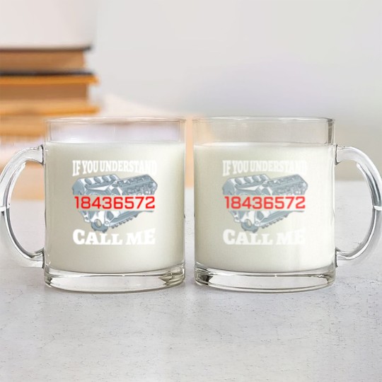 Discover Funny 18436572 Auto Mechanic V8 Muscle Car Firing Order - Funny Mechanic Gift - Glass Mugs