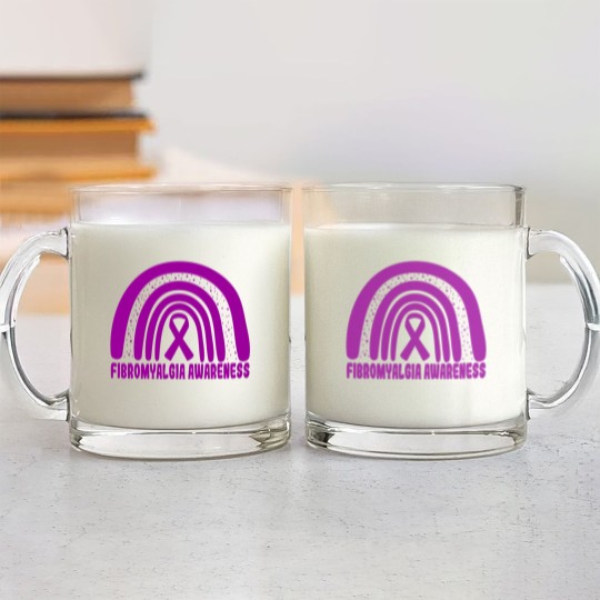 Discover Fibromyalgia Rainbow Day National Fibromyalgia Awareness Classic Glass Mugs