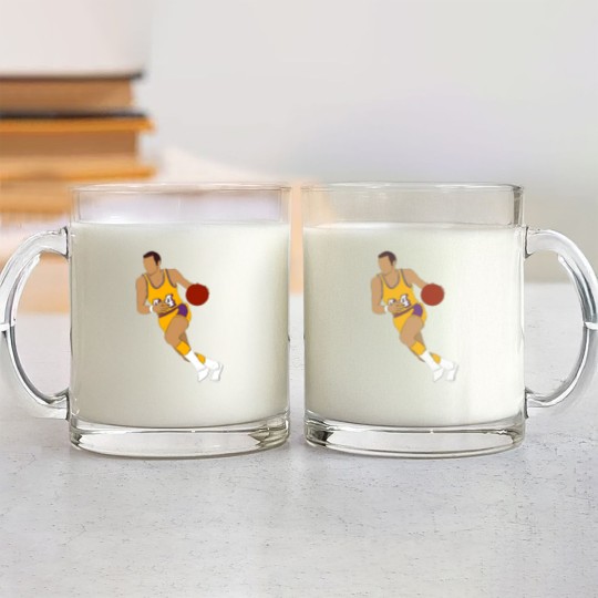 Discover The Logo - Jerry West - Glass Mugs