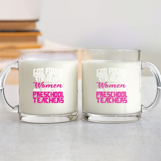 Discover Woman Preschool Teacher Gift Glass Mugs