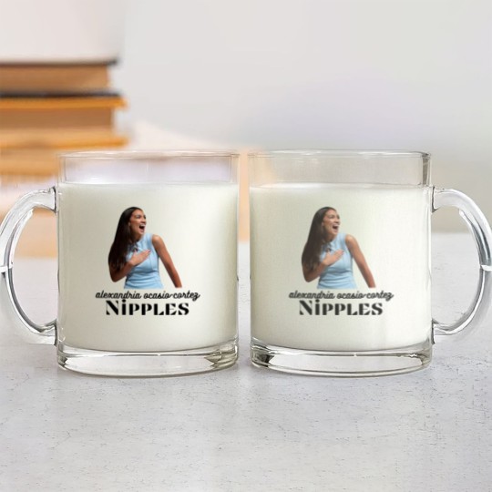 Discover AOC Nipples Alexandria Ocasio-Cortez AOC See Through Glass Mugs