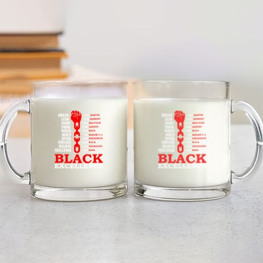 Discover Black Excellence, Black AF Glass Mugs