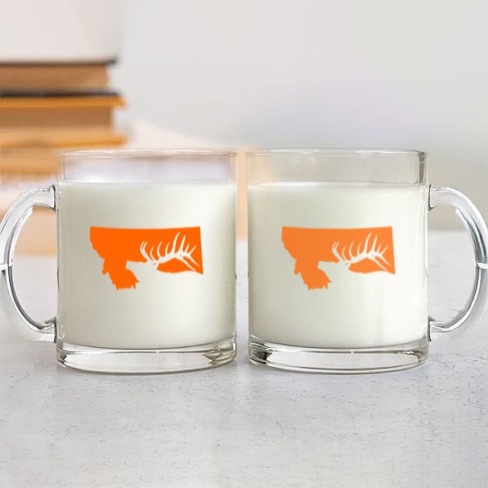 Discover Montana Elk Hunting Glass Mugs