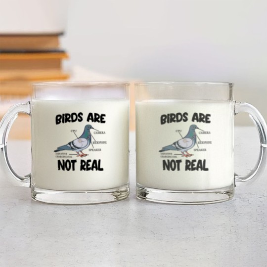 Discover Birds Are Not Real Bird Spies Conspiracy Theory Birds Glass Mugs
