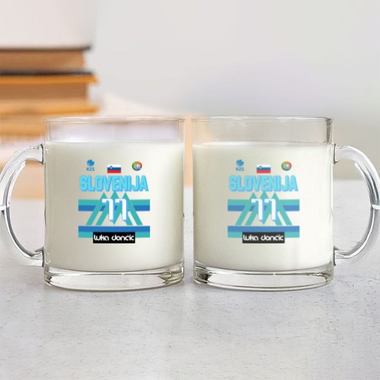 Discover Luka Doncic Slovenija Fan Design - Luka Doncic - Glass Mugs
