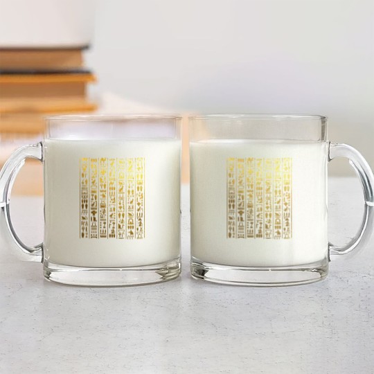 Discover Egyptian Hieroglyphics - Ancient Egypt Glass Mugs