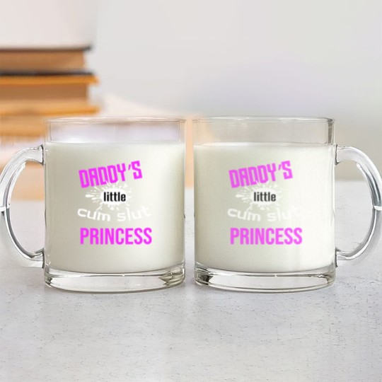 Discover Daddy's Little Cum Slut Princess Glass Mugs