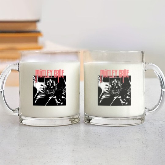 Discover Vintage 2000's Original Motley Crue Rock Band Concert Too Fast For Love Tour Black & Red Glass Mugs
