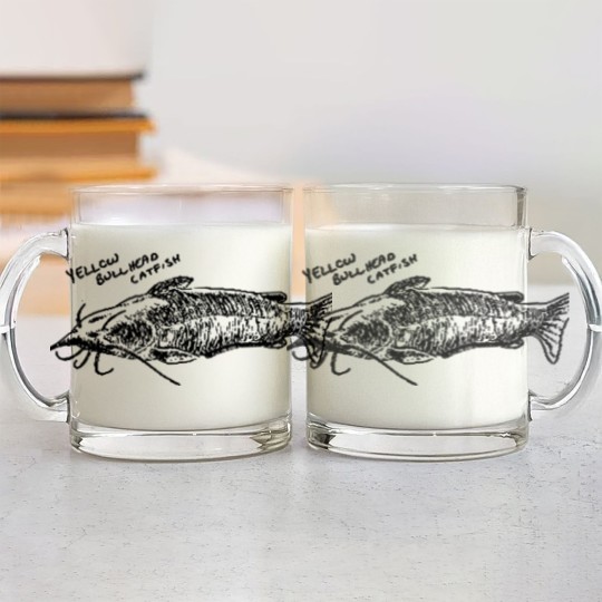 Discover Yellow bullhead catfish Glass Mugs