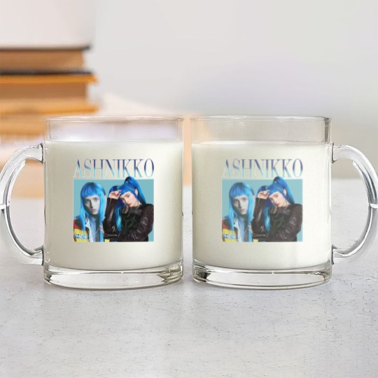 Discover Ashnikko Glass Mugs American Singer Pop Hip Hop Vintage Glass Mugs