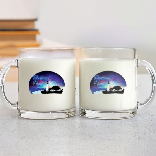 Discover Portland Head Lighthouse, Maine, Souvenir, Gift, Glass Mugs