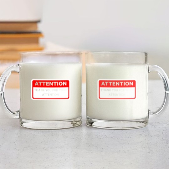 Discover Attention Thank You For Your Attention Glass Mugs